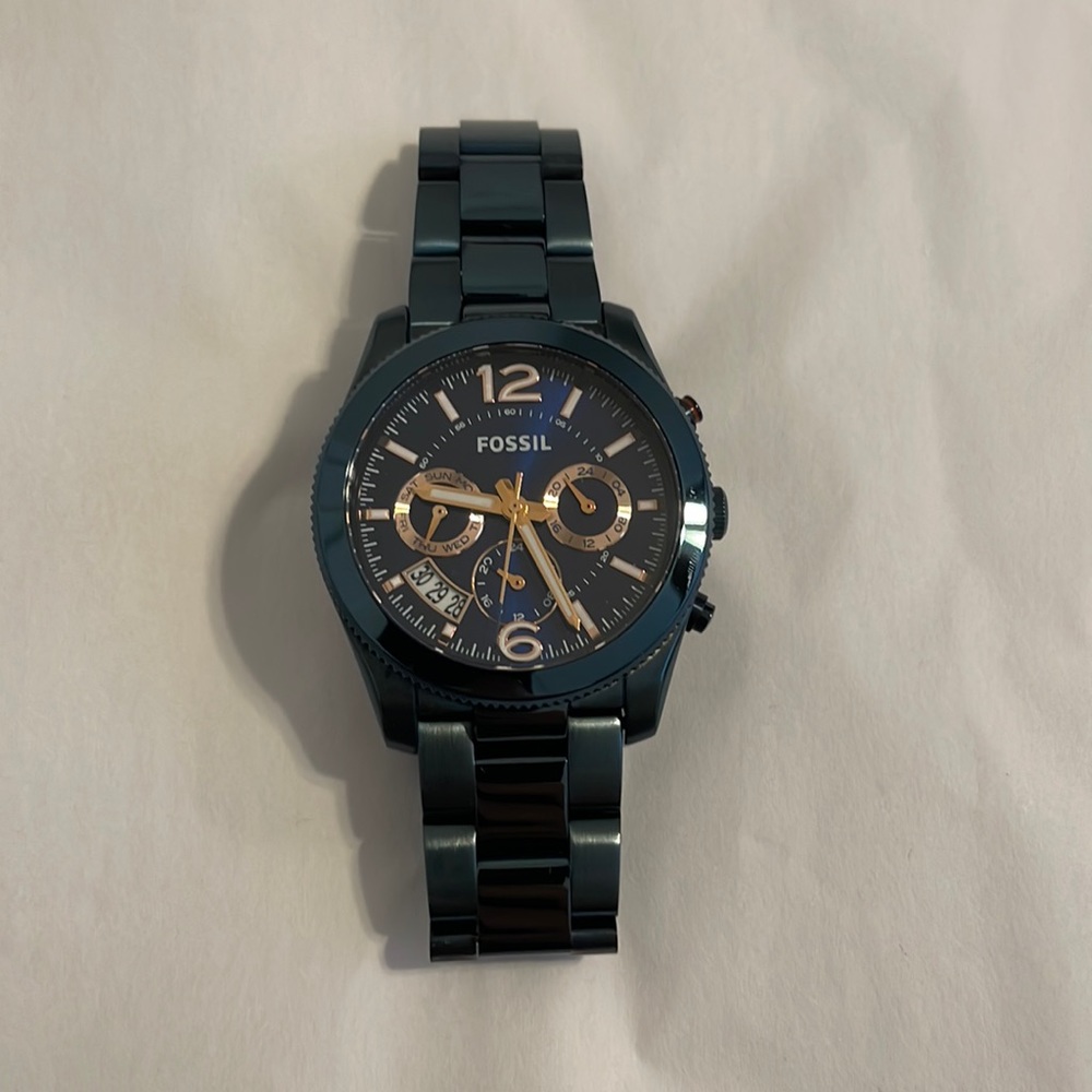 Stella Sport Multifunction Navy and Rose Gold-Tone Stainless Steel Watch